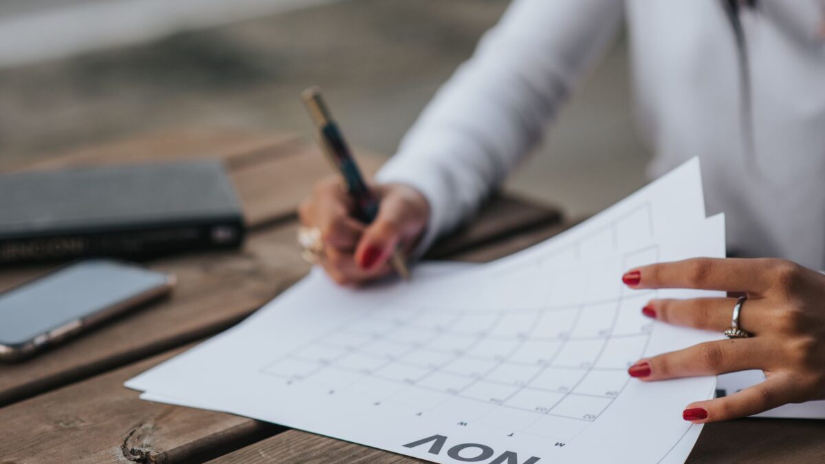 calendar planning 18 weeks