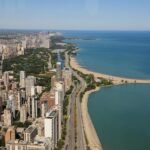 Chicago sunrise lakefront