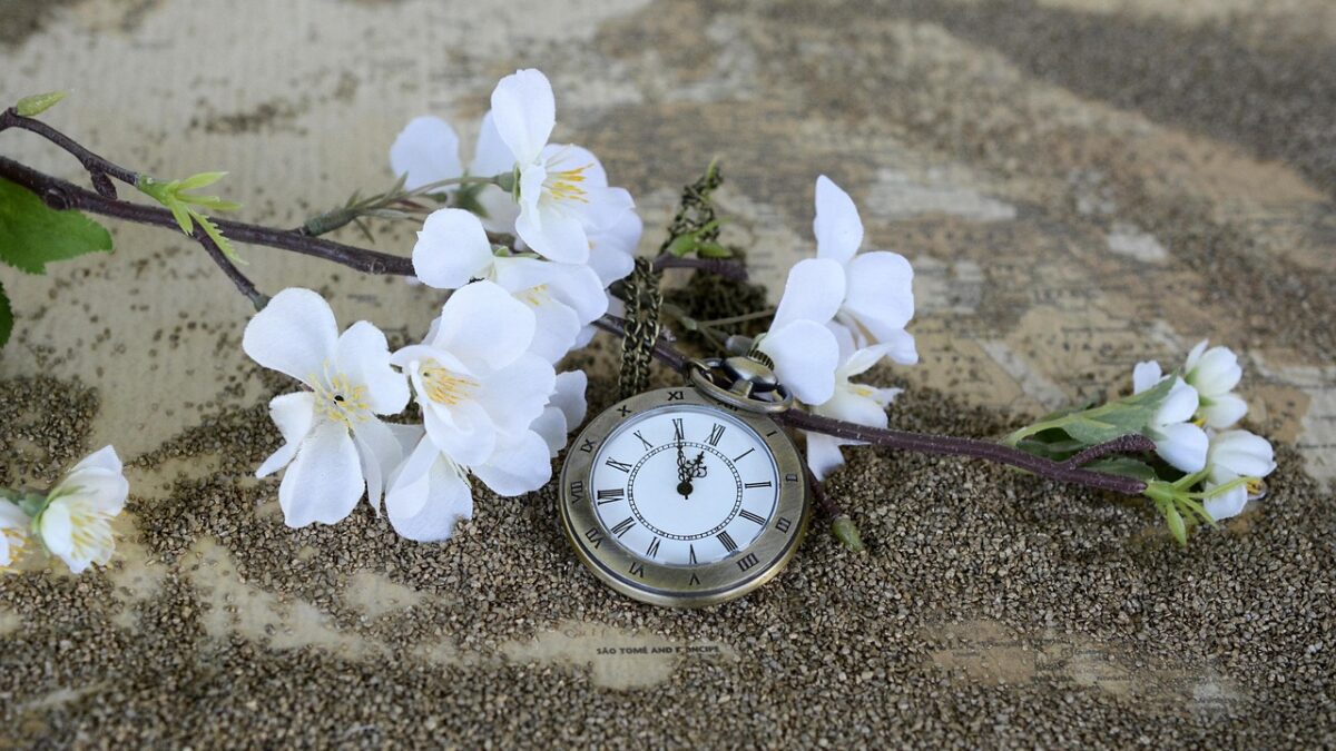 clock with moving hands